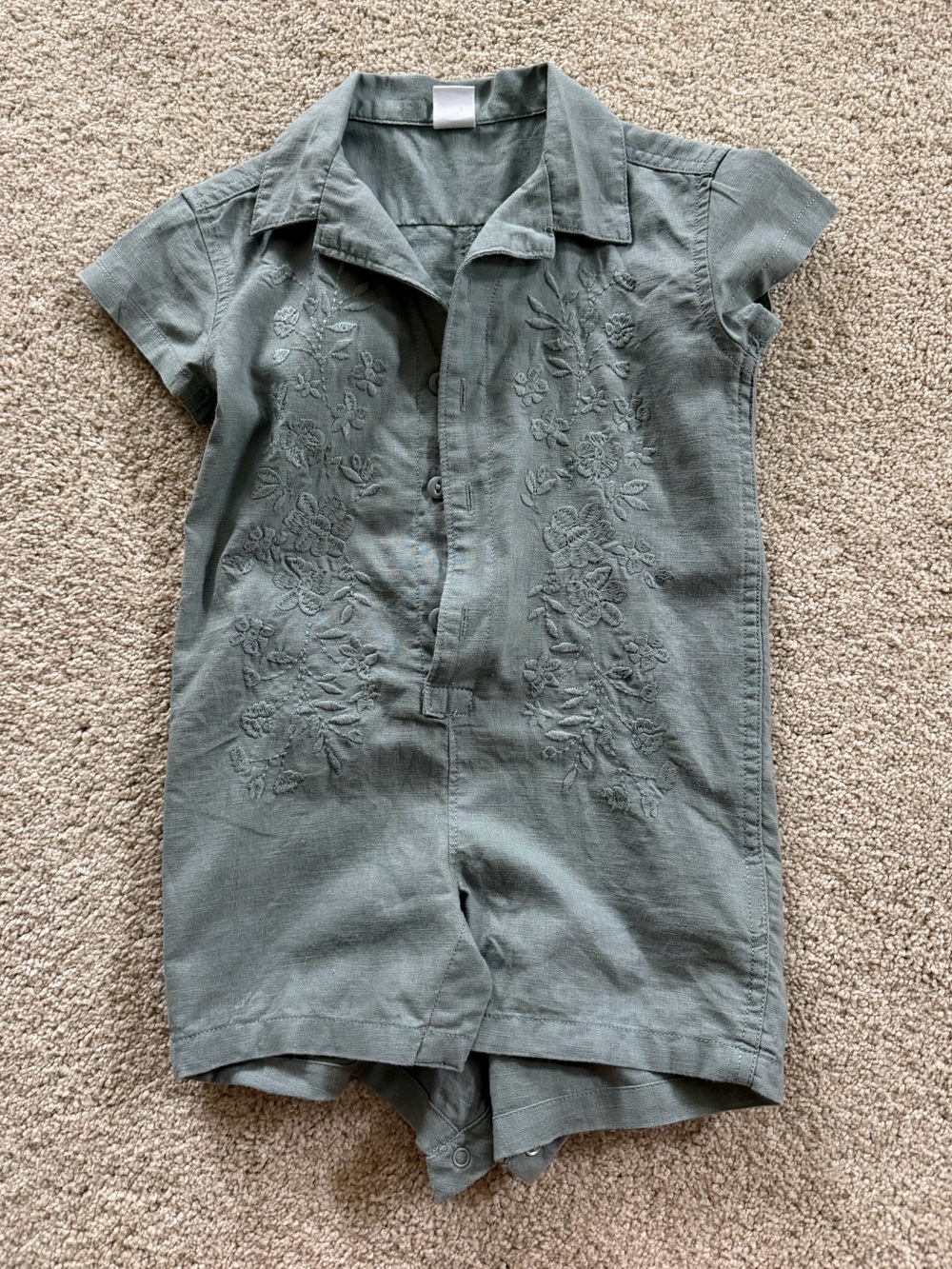 GAP Baby Linen-Cotton Cabana Shorty One-Piece